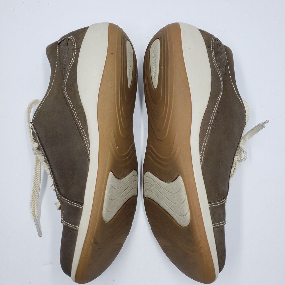 Aetrex Dana Brown Leather Lace Up Comfort Support Sneakers Womens 8.5 - Picture 8 of 11
